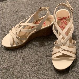 Jellypop White Wedges size 7